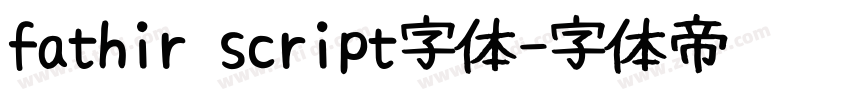 fathir script字体字体转换